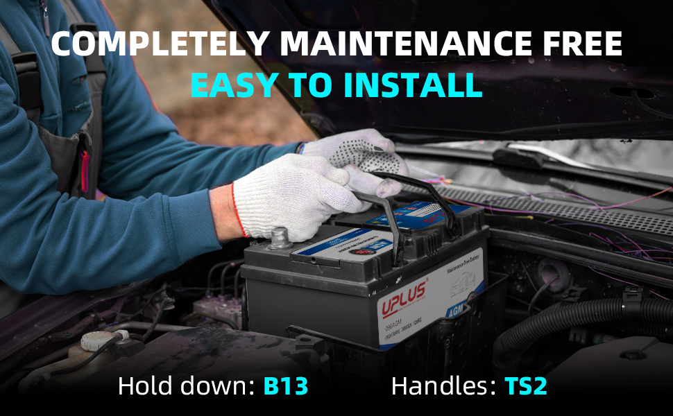 UPLUS 027 EFB Car Battery 12V 60Ah, High-Capacity Battery for Start-Stop Vehicles