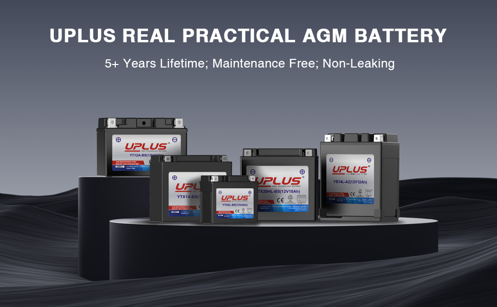 UPLUS REAL PRACTICAL AGM BATTERY 5+ Years Lifetime, Maintenance Free, Non-Leaking