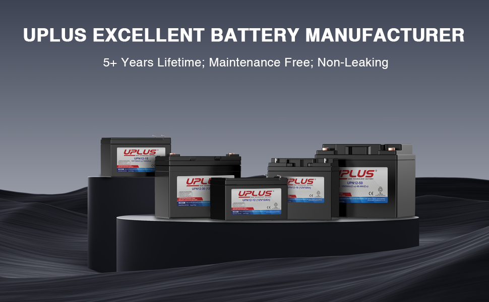 UPLUS 12V 50Ah Rechargeable Sealed Lead Acid Battery |  Replacement for Deep Cycles, UPS System, Electric Scooter, Trolling Motor, Golf Cart