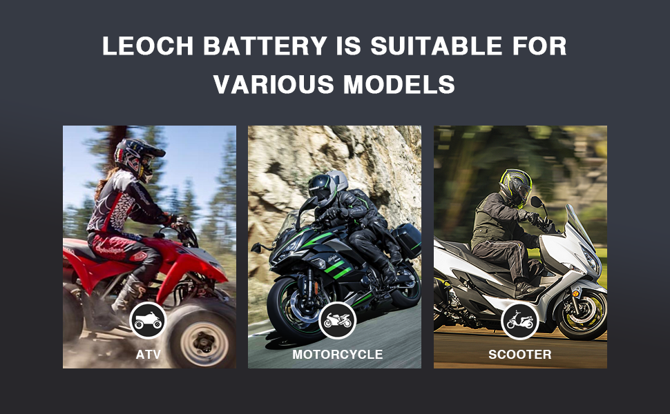 Leoch EB9-4, YTX9-BS AGM-Factory Sealed Motorcycle Battery is suitable for your POWERSPORTS (MOTORCYCLES, ATVS , SNOWMOBILES)