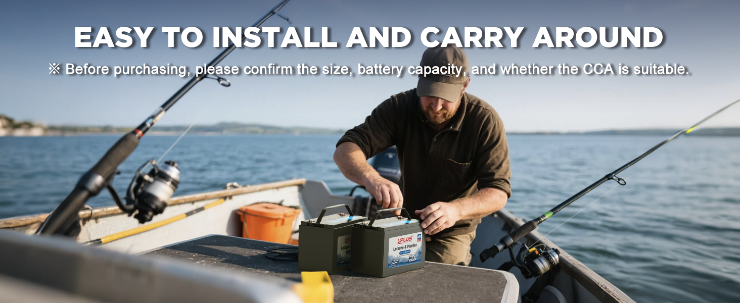 UPLUS UPL-12-120AGM Leisure Battery 12V 120AH Deep Cycle for Marine/Caravan, Trolling Motor, Solar, Camping, RV, Motorhome