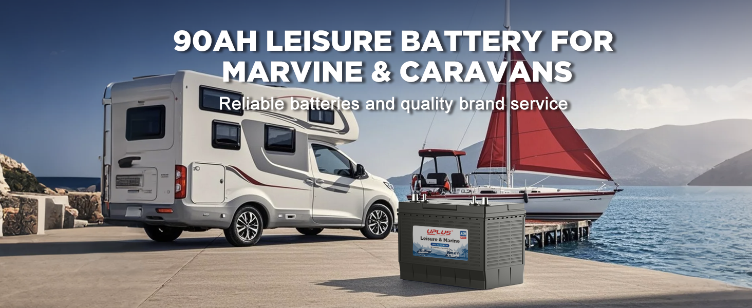 UPLUS Leisure Battery UPL-80PRO for Marine/Caravan, Trolling Motor,  Solar,  Camping,  RV,  Motorhome  [12V 88AH 650CCA]  