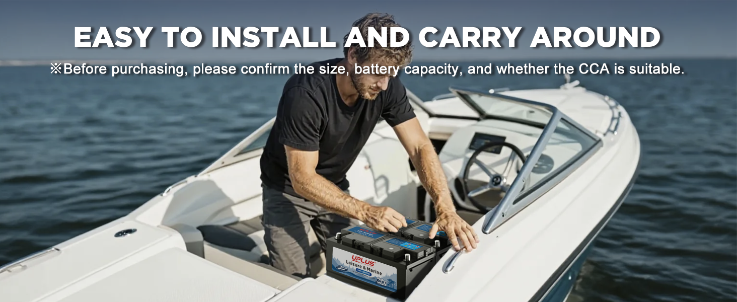 Buy UPLUS Leisure Battery UPL-80PRO for Marine/Caravan, Trolling Motor,  Solar,  Camping,  RV,  Motorhome  [12V 88AH 650CCA]  