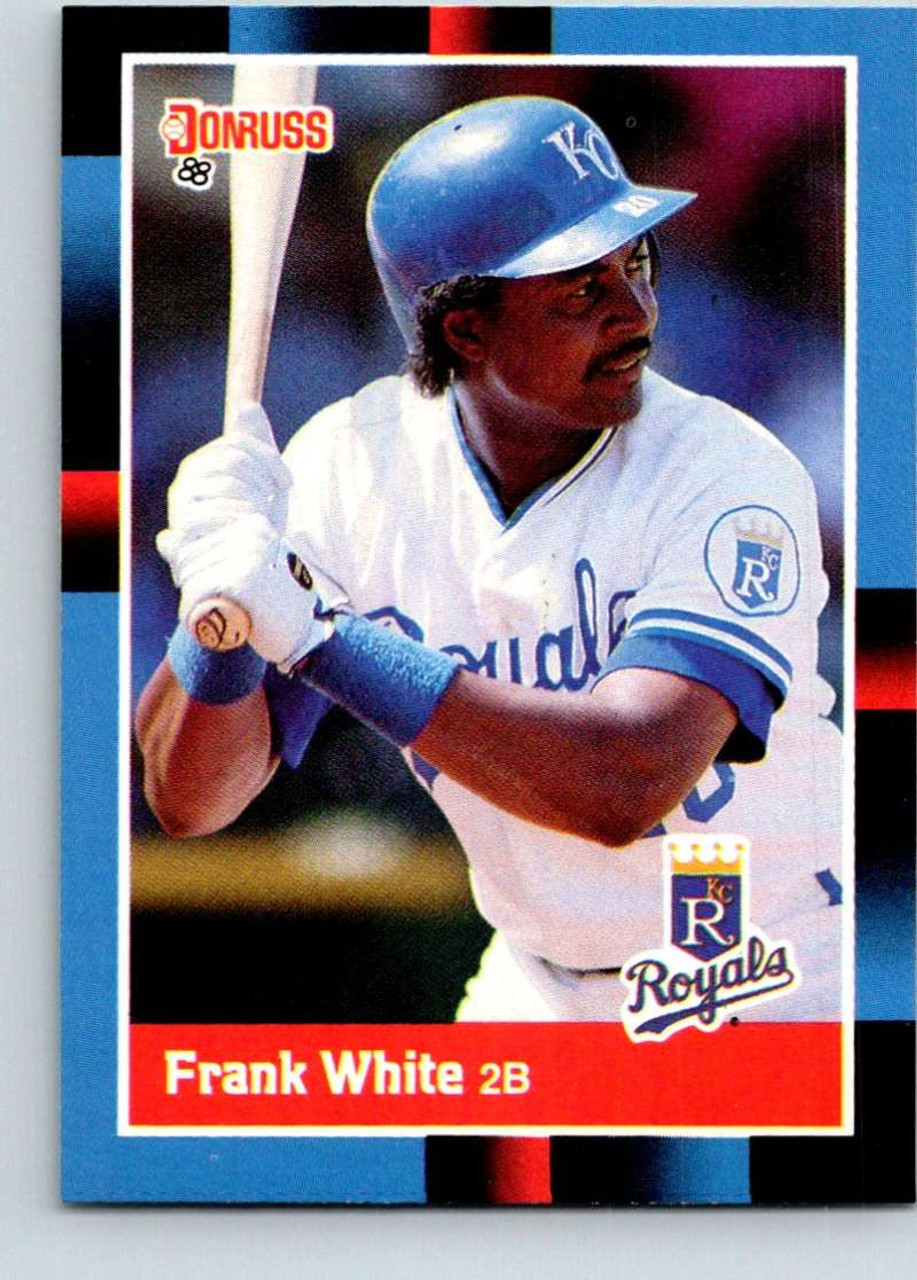 Frank White autographed baseball card (Kansas City Royals) 1986