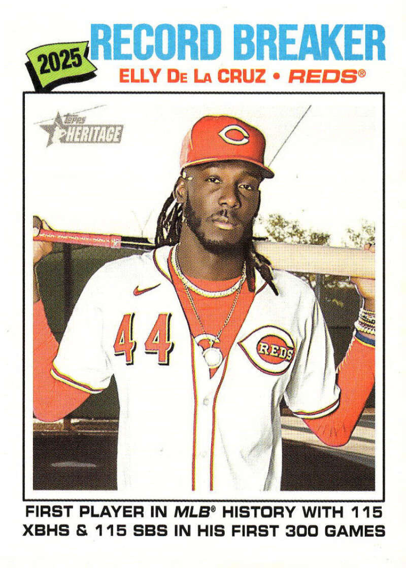 2026 Topps Heritage #233 Elly De La Cruz Record Breaker NM-MT