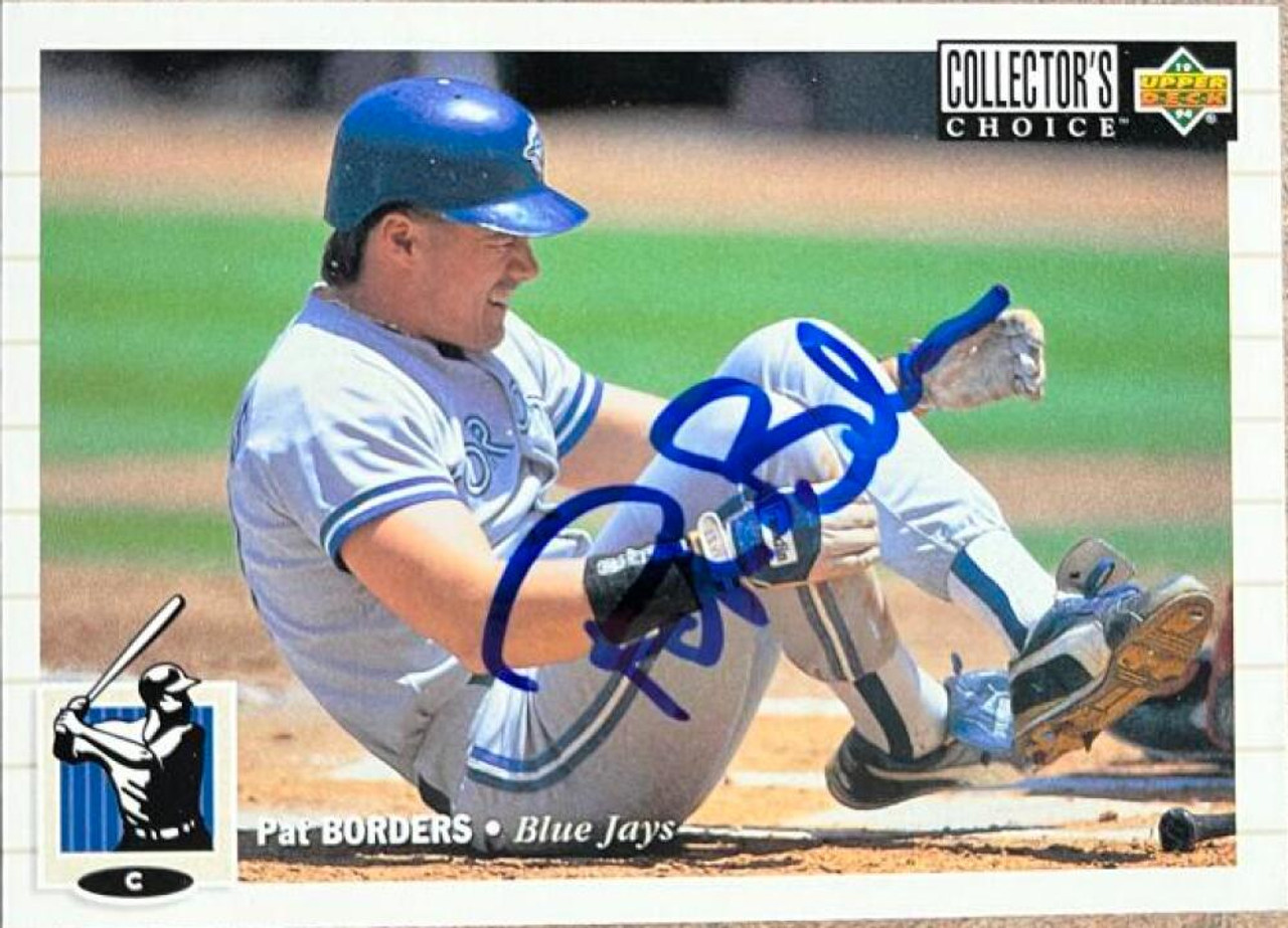 Pat Borders Autographed 1994 Collectors Choice #60 - Under the