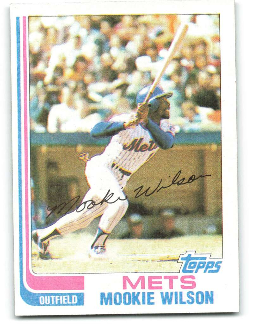 Mookie Wilson New York Mets Signed 1986 Topps Card #315