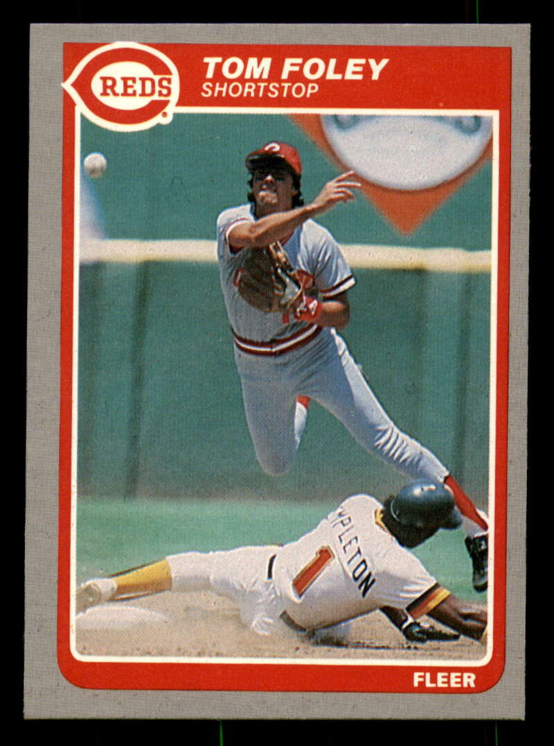 1985 Fleer #535 Tom Foley VG Cincinnati Reds - Under the Radar Sports