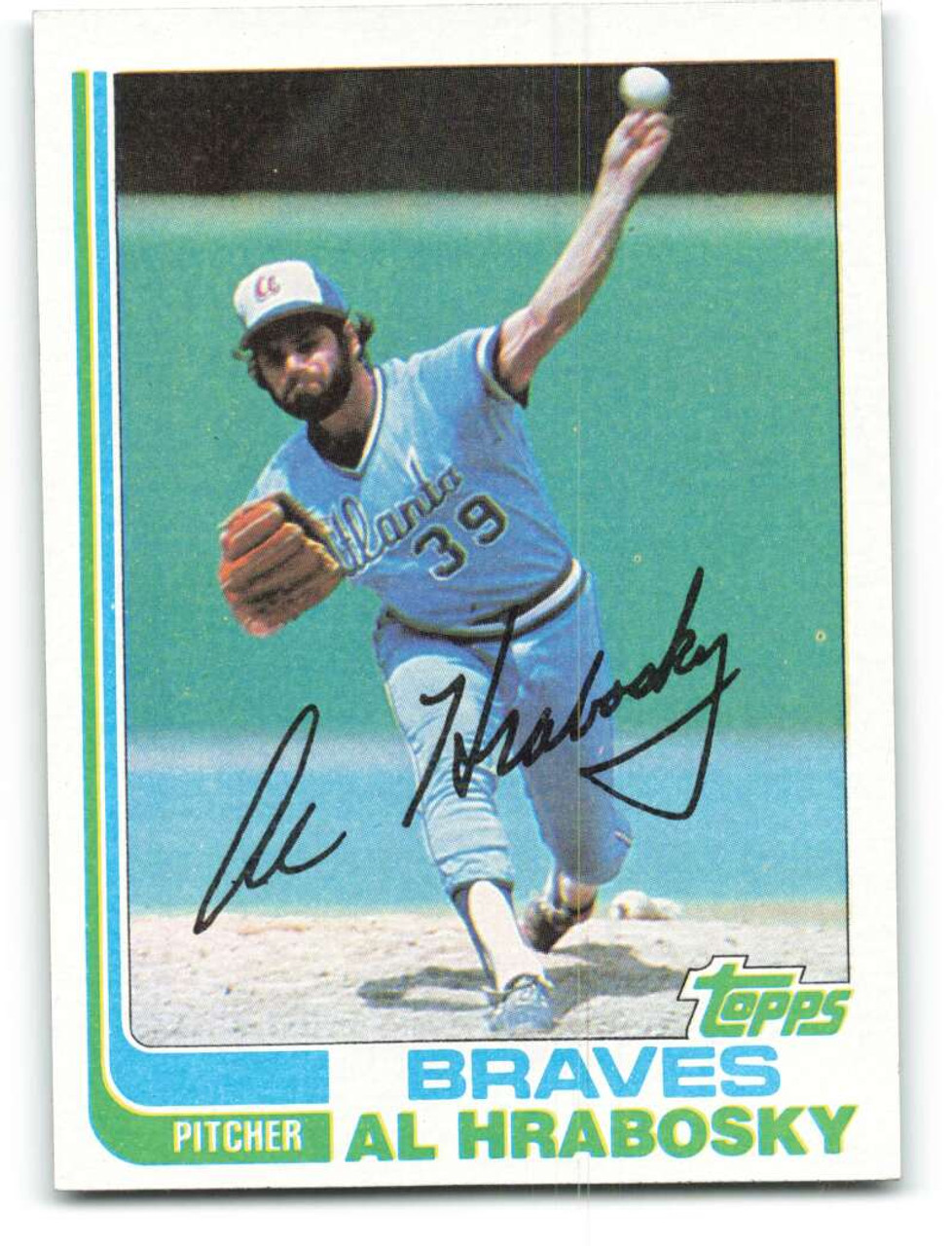 1981 Topps Al Hrabosky  Baseball cards, Braves, Vintage baseball