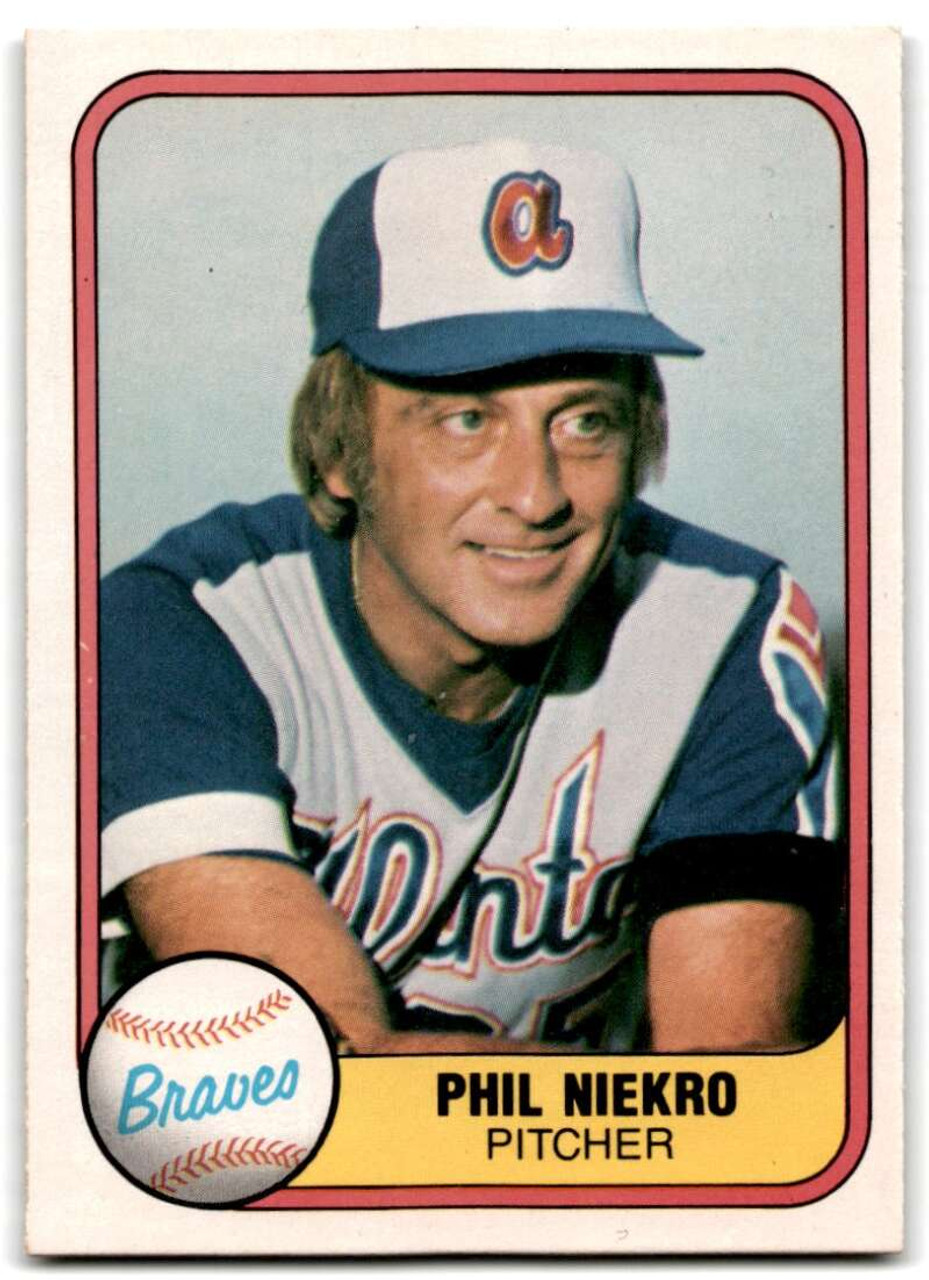 1988 Score Atlanta Braves Baseball Card #555 Phil Niekro