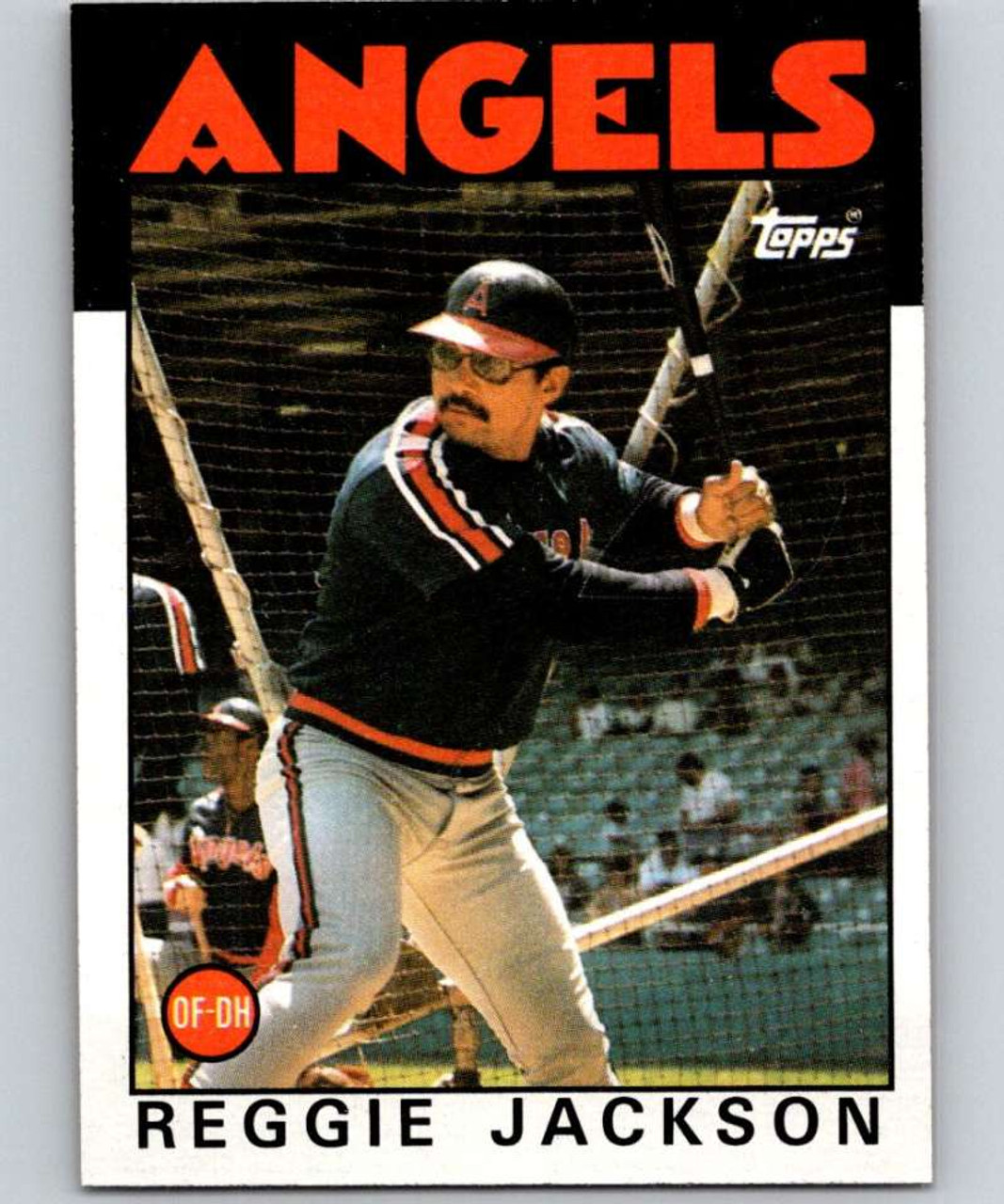 1987 DONRUSS Baseball Card Reggie Jackson OF California Angels