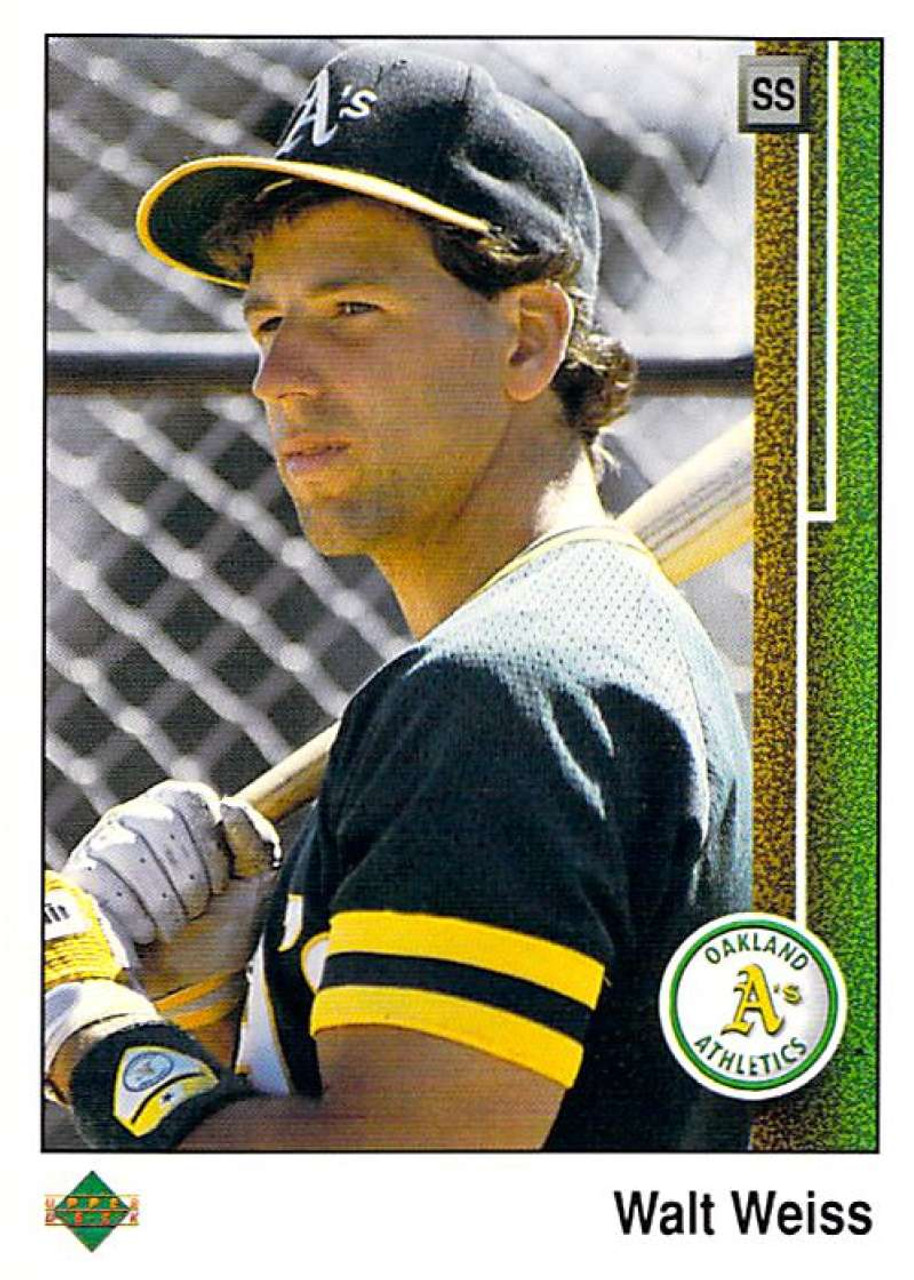 1989 Upper Deck #374 Walt Weiss VG Oakland Athletics - Under the