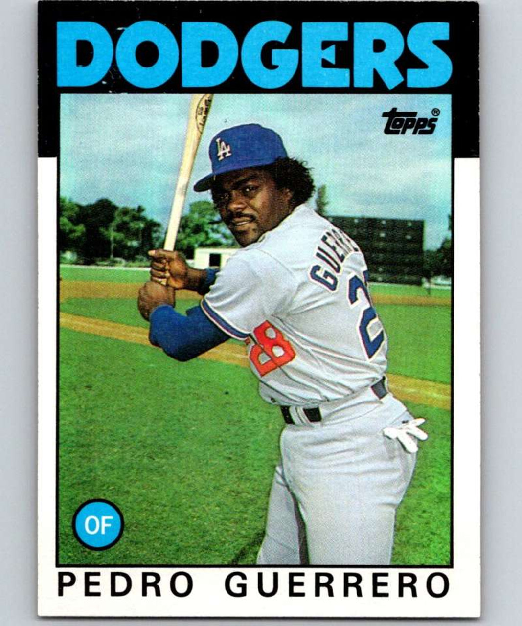 1986 Topps #145 Pedro Guerrero VG Los Angeles Dodgers - Under the