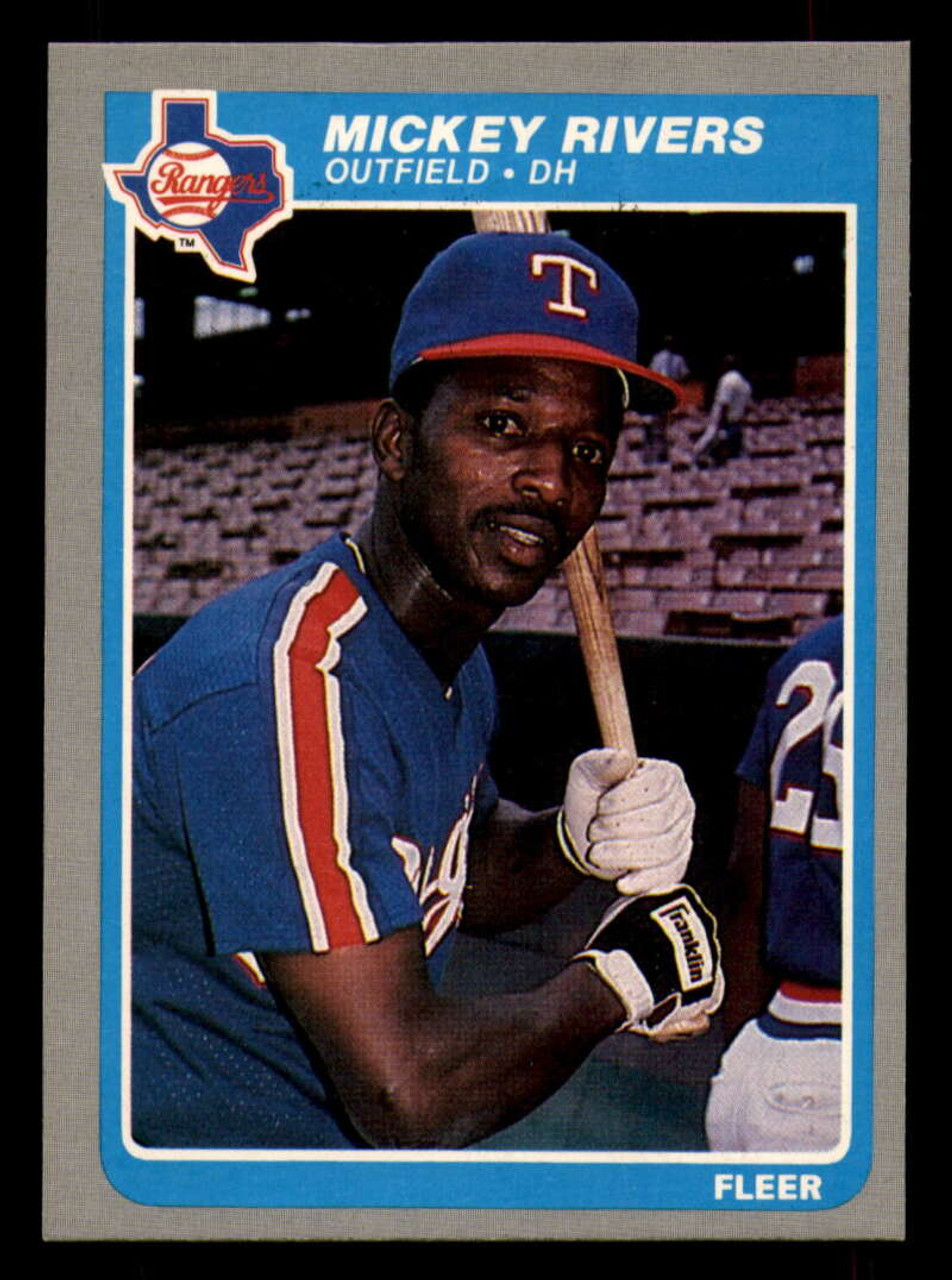 1985 Donruss #465 Mickey Rivers VG Texas Rangers - Under the Radar Sports