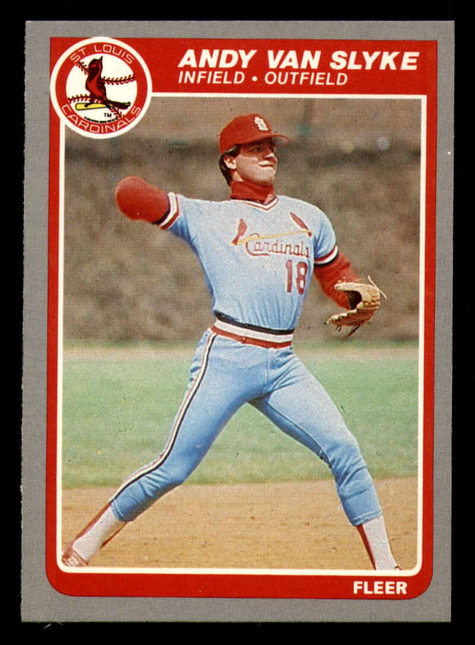 1985 Fleer #242 Andy Van Slyke UER VG St. Louis Cardinals