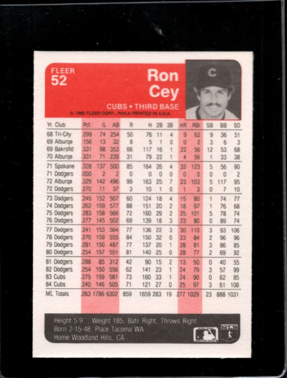 1985 Fleer Ron Cey