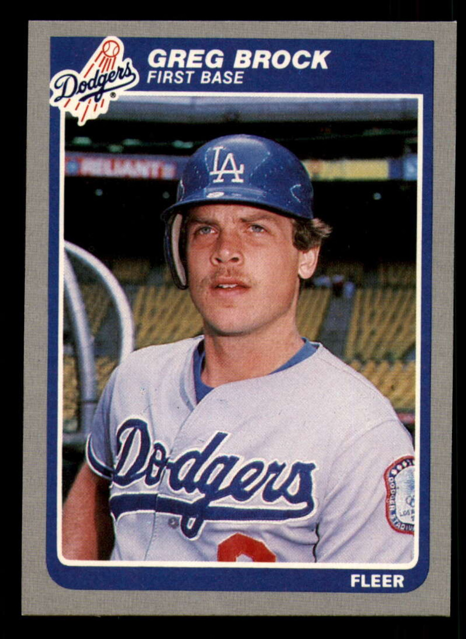 Greg Brock autographed baseball card (Los Angeles Dodgers) 1987