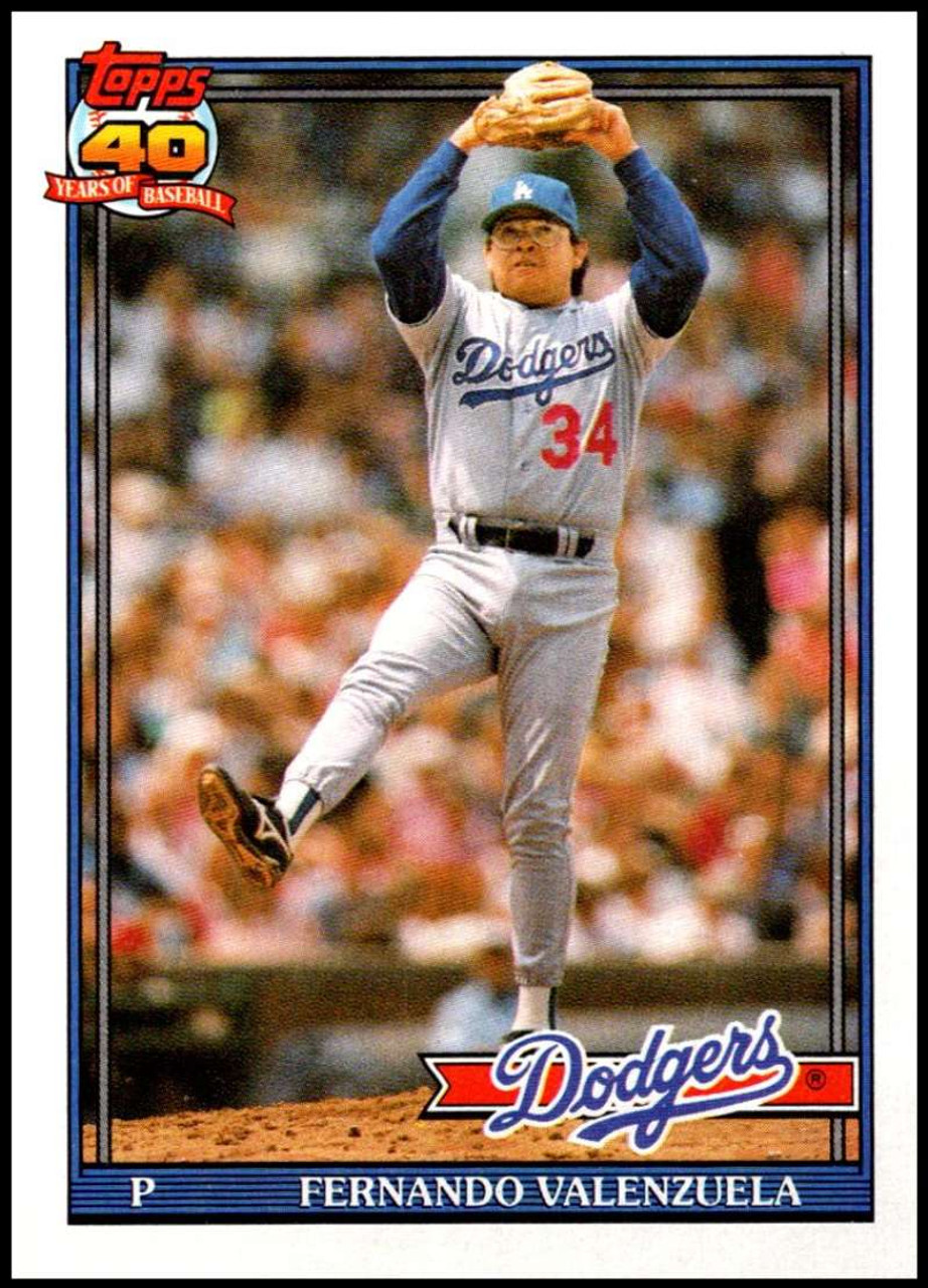 1991 Topps #80a Fernando Valenzuela ERR VG Los Angeles Dodgers