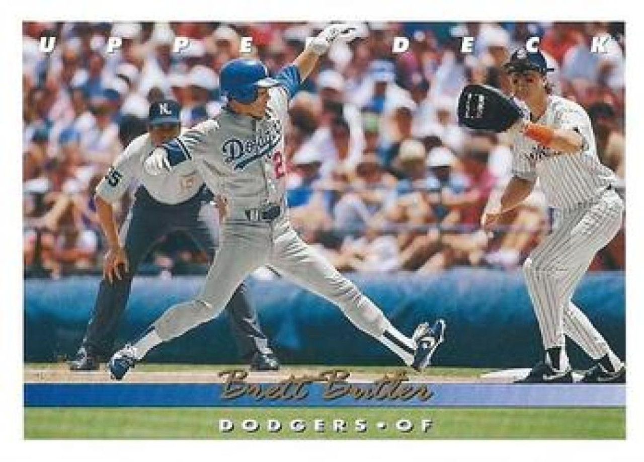 Brett Butler autographed baseball card (Los Angeles Dodgers) 1992