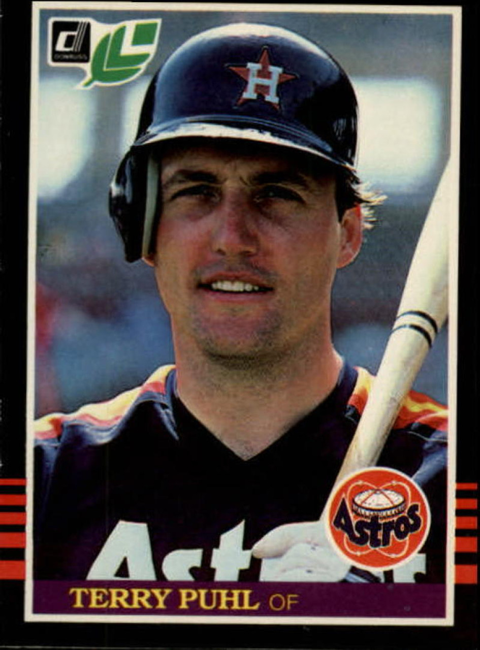 1985 Donruss/Leaf #80 Terry Puhl VG Houston Astros - Under the