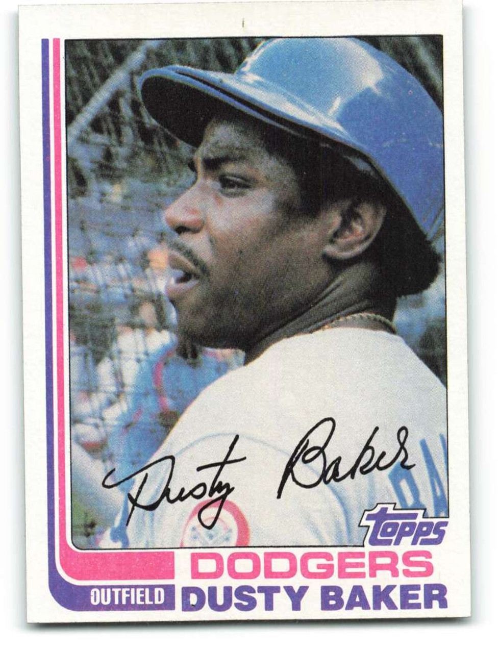 1983, Dusty Baker, LA Dodgers, Signed, Autographed, Fleer Baseball