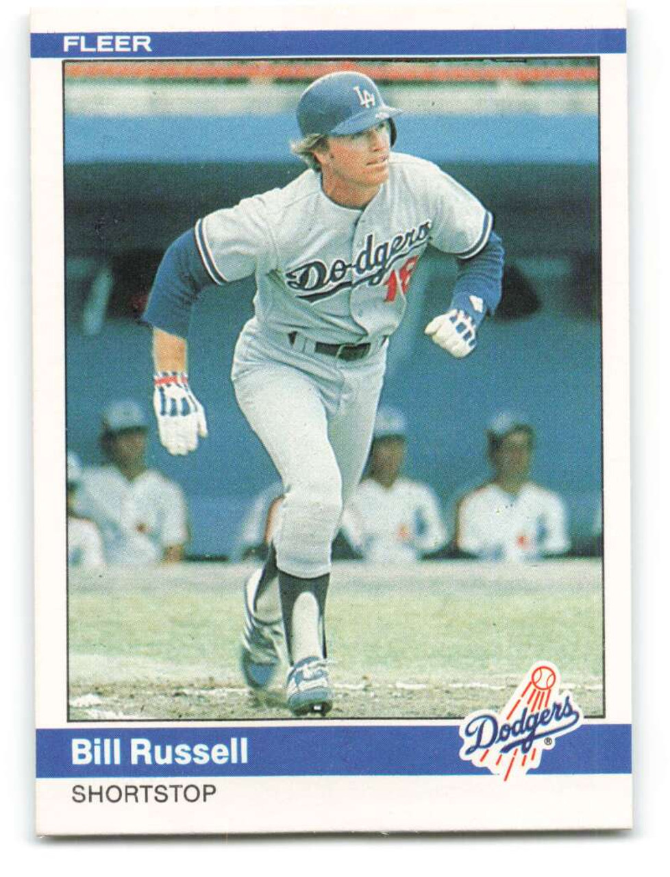 1984 Fleer #111 Bill Russell VG Los Angeles Dodgers - Under the