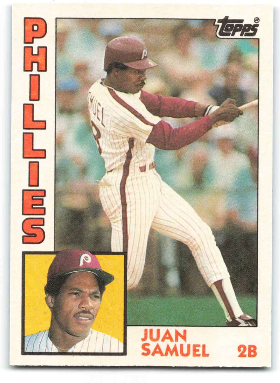 1984 Fleer #47 Juan Samuel VG RC Rookie Philadelphia Phillies - Under the  Radar Sports