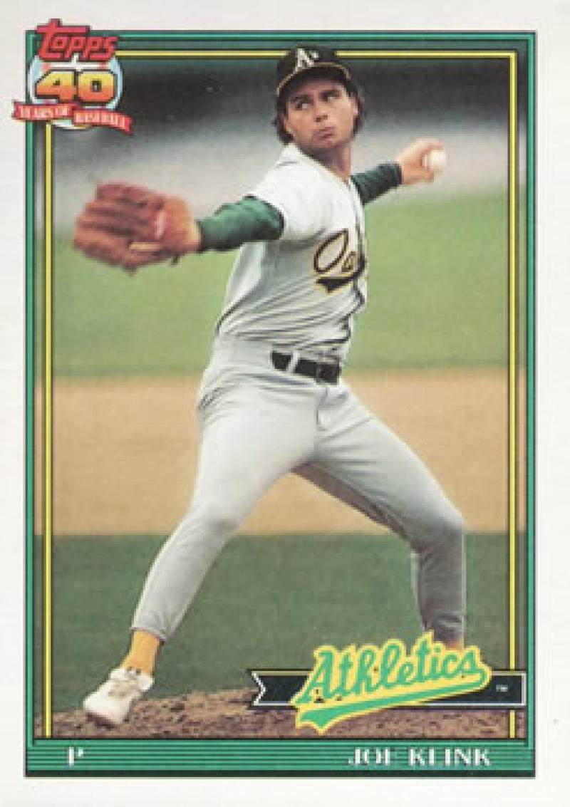1991 Topps #553 Joe Klink VG Oakland Athletics - Under the Radar Sports