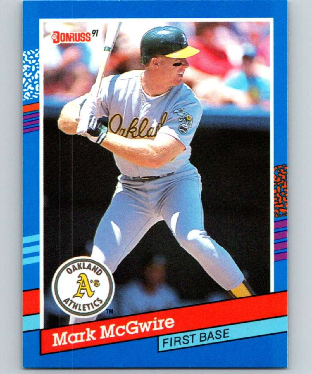 1991 Donruss #105 Mark McGwire VG Oakland Athletics