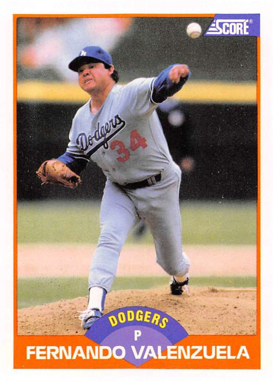 1989 Score #437 Fernando Valenzuela VG Los Angeles Dodgers - Under