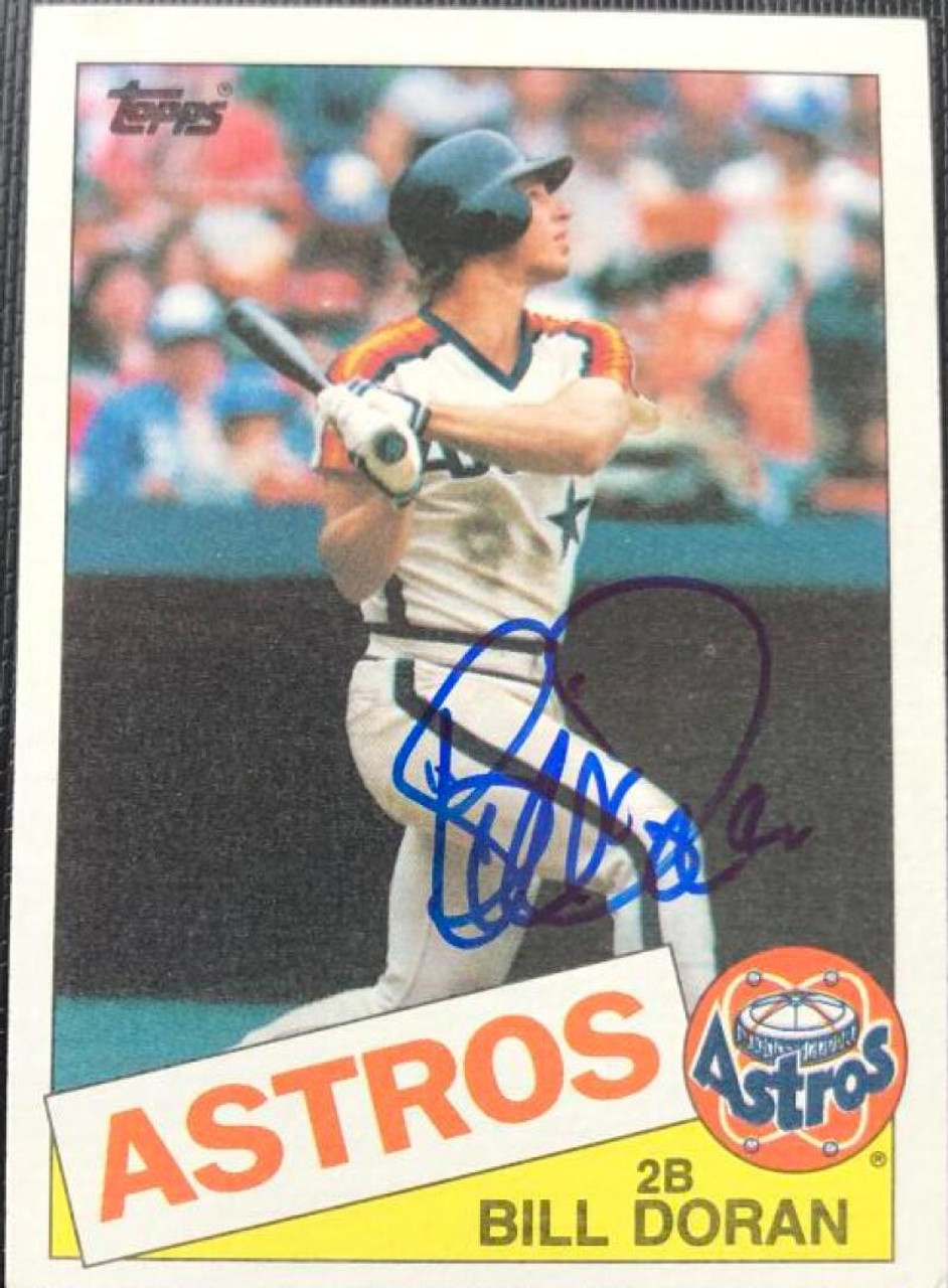 Bill Doran Signed 1985 Fleer Baseball Card - Houston Astros