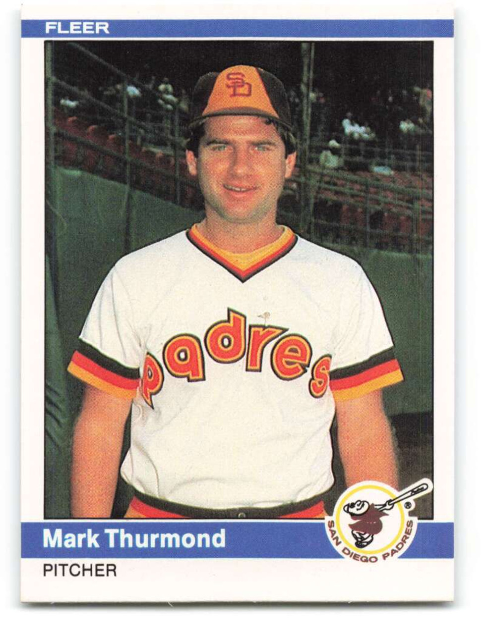 1984 Fleer #315 Mark Thurmond VG San Diego Padres - Under the