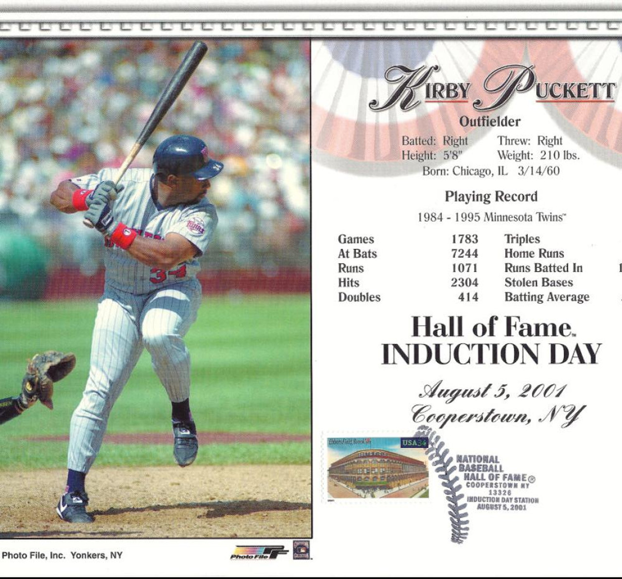 Puckett, Kirby  Baseball Hall of Fame