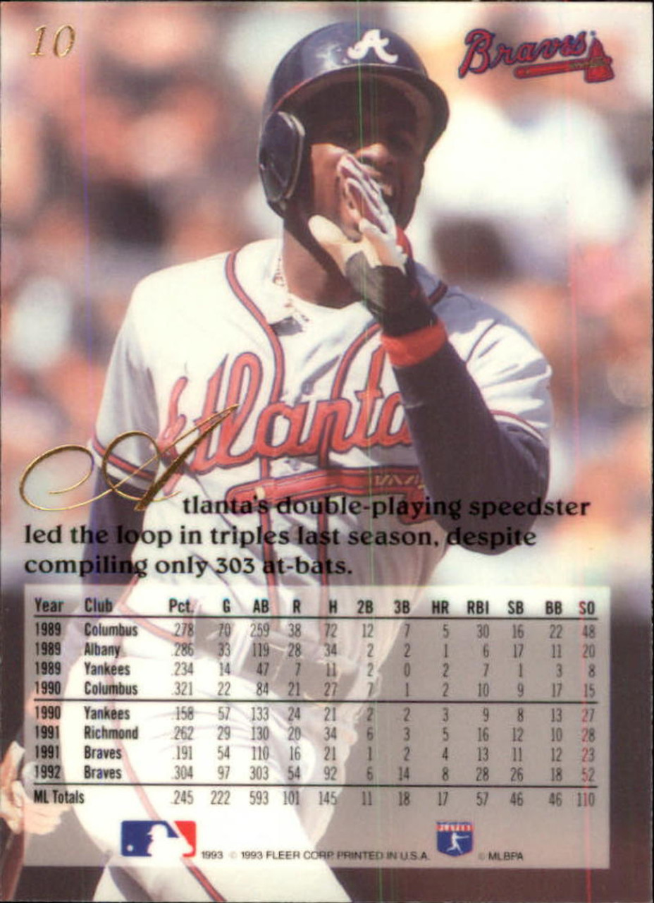 Mark Lemke autographed baseball card (Atlanta Braves) 1993