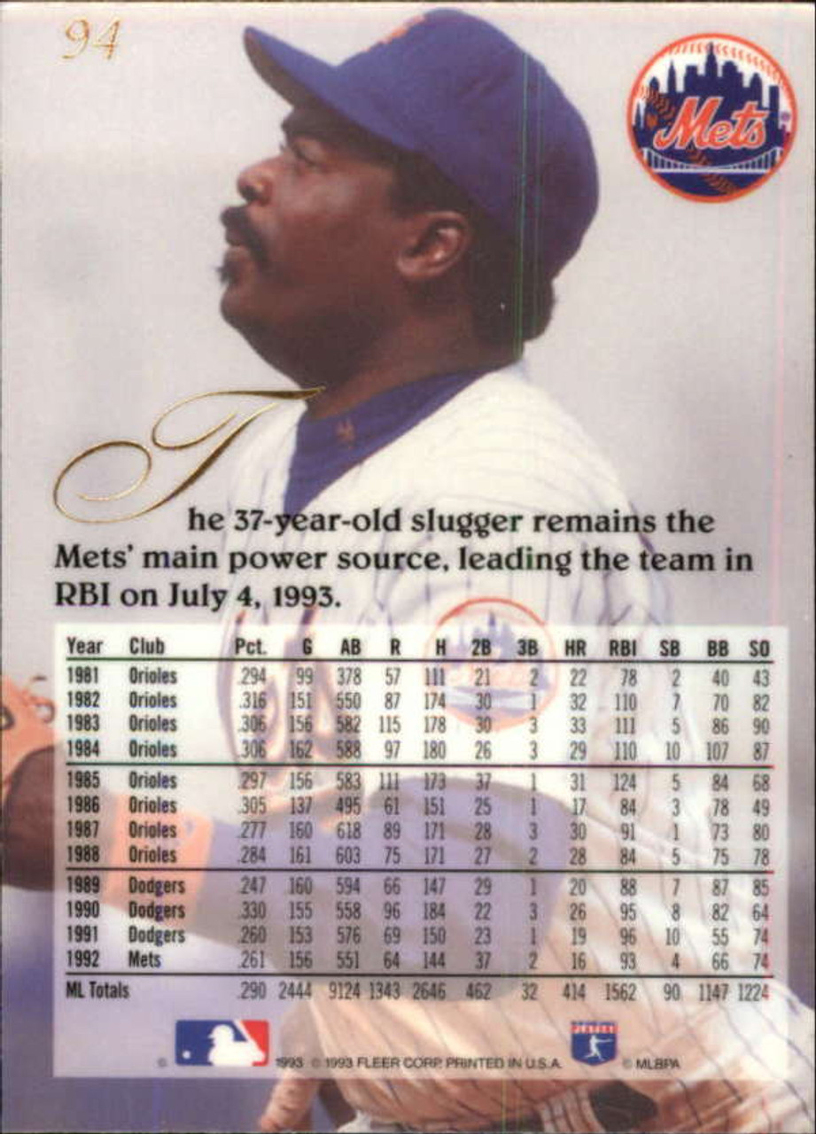 Eddie Murray – His New York Mets Career 1992-1993