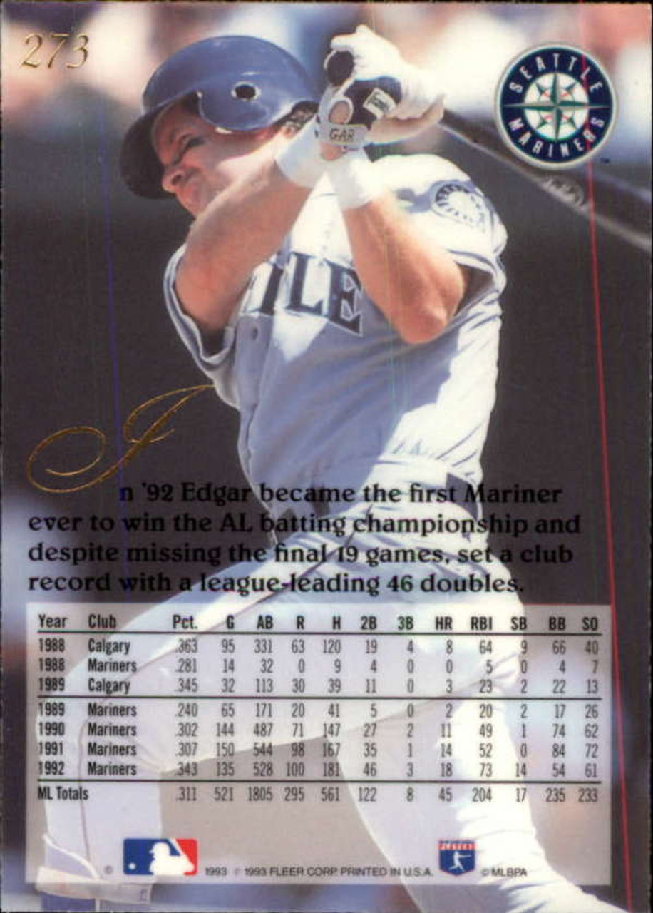 Edgar Martinez Autographed 1989 Donruss Card #645 Seattle Mariners