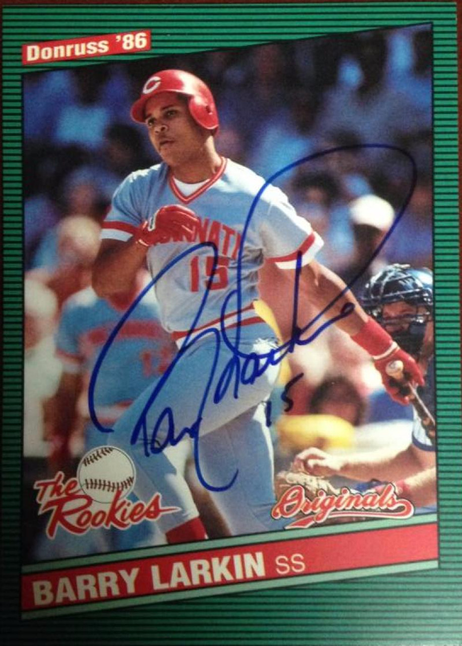 Barry Larkin Autographed 1988 Donruss #492 Signed in Blue - Under the Radar  Sports