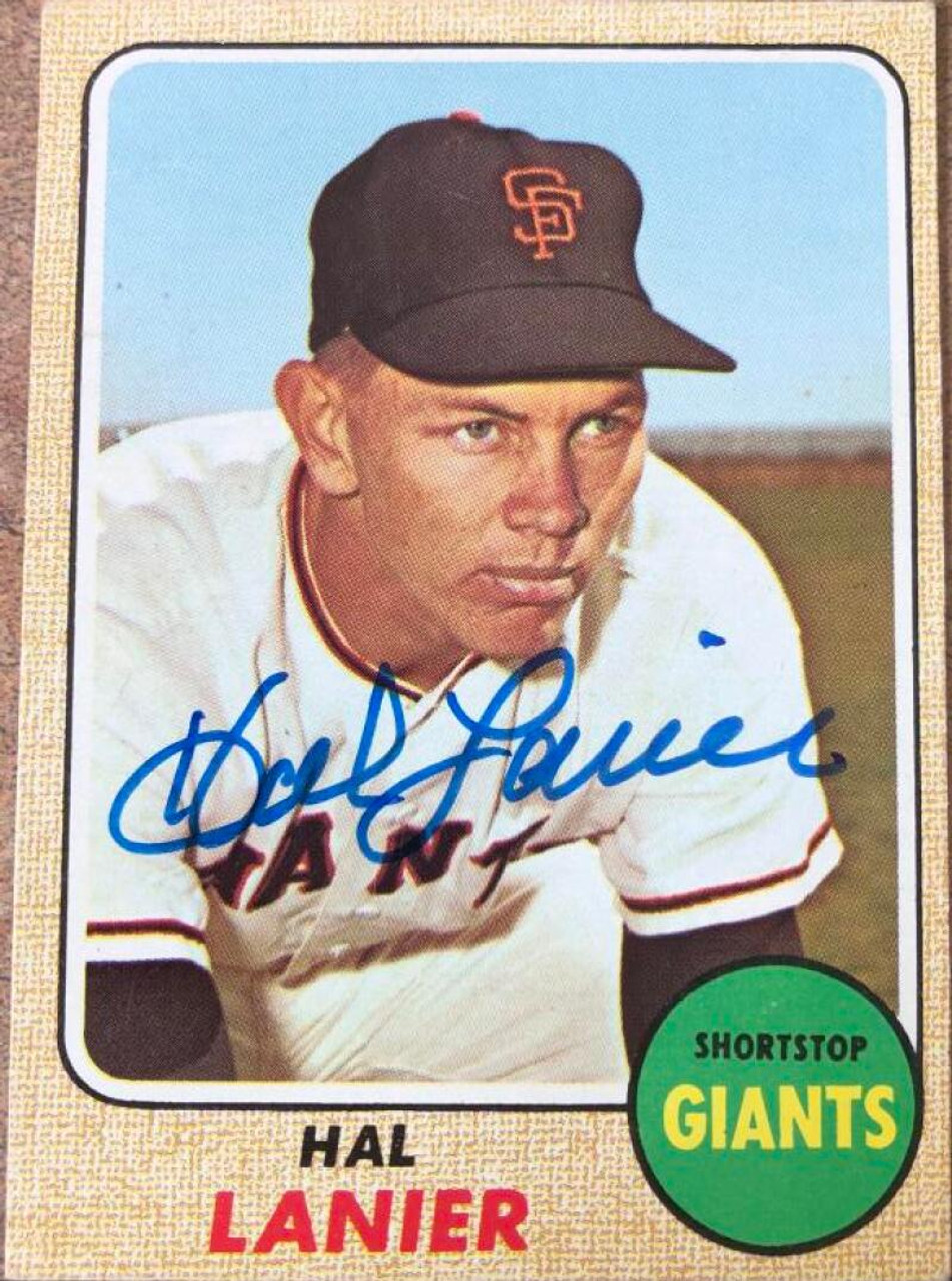 Autographed HAL LANIER San Francisco Giants 1969 Topps Card - Main