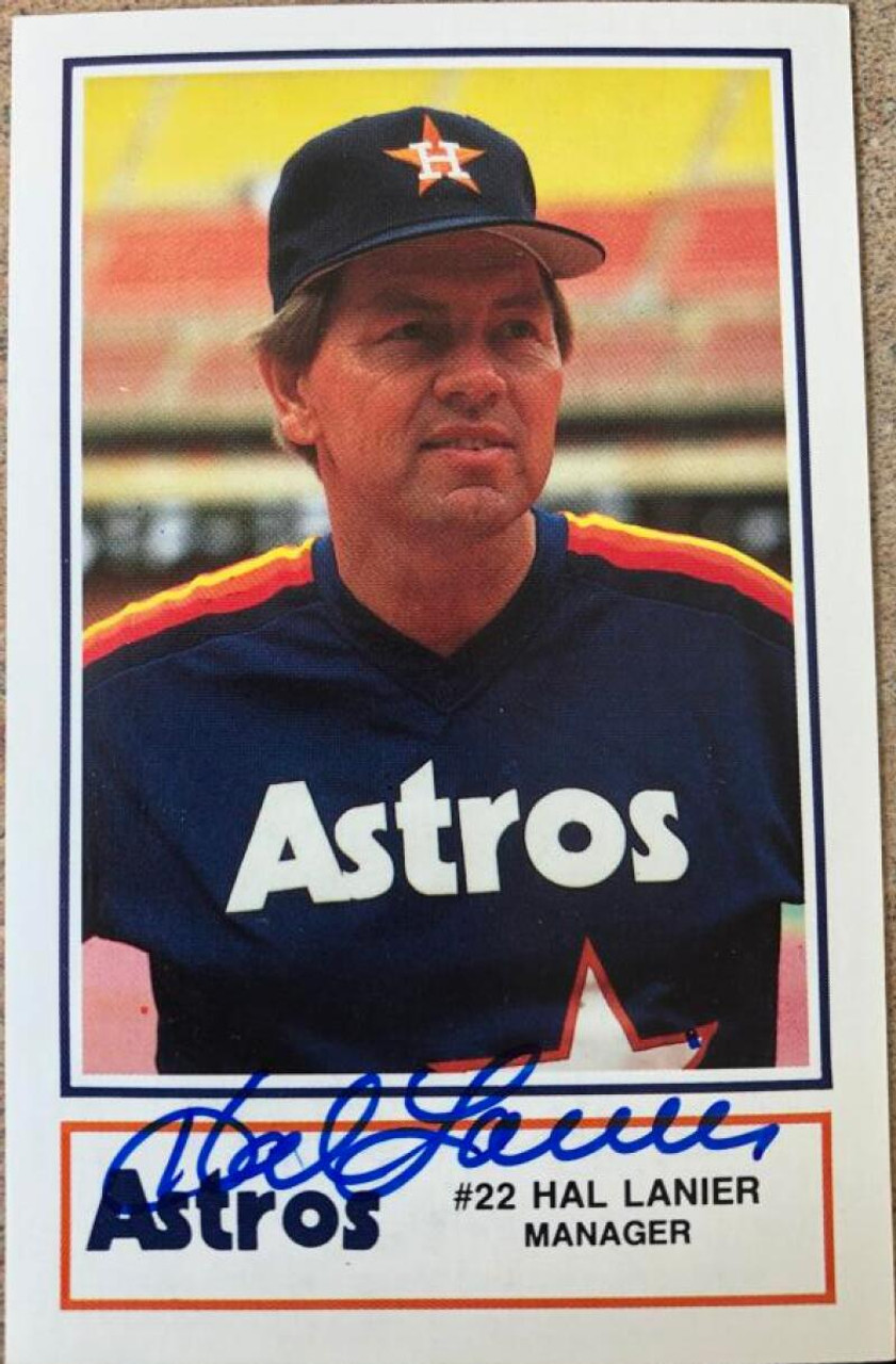 Hal Lanier Autographed 1986 Houston Astros Police #6