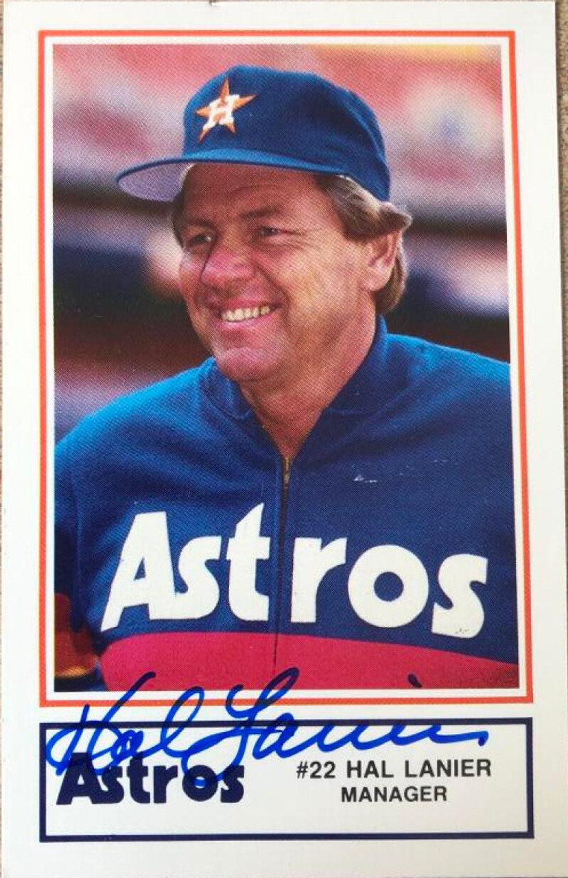Hal Lanier Autographed 1986 Houston Astros Police #6
