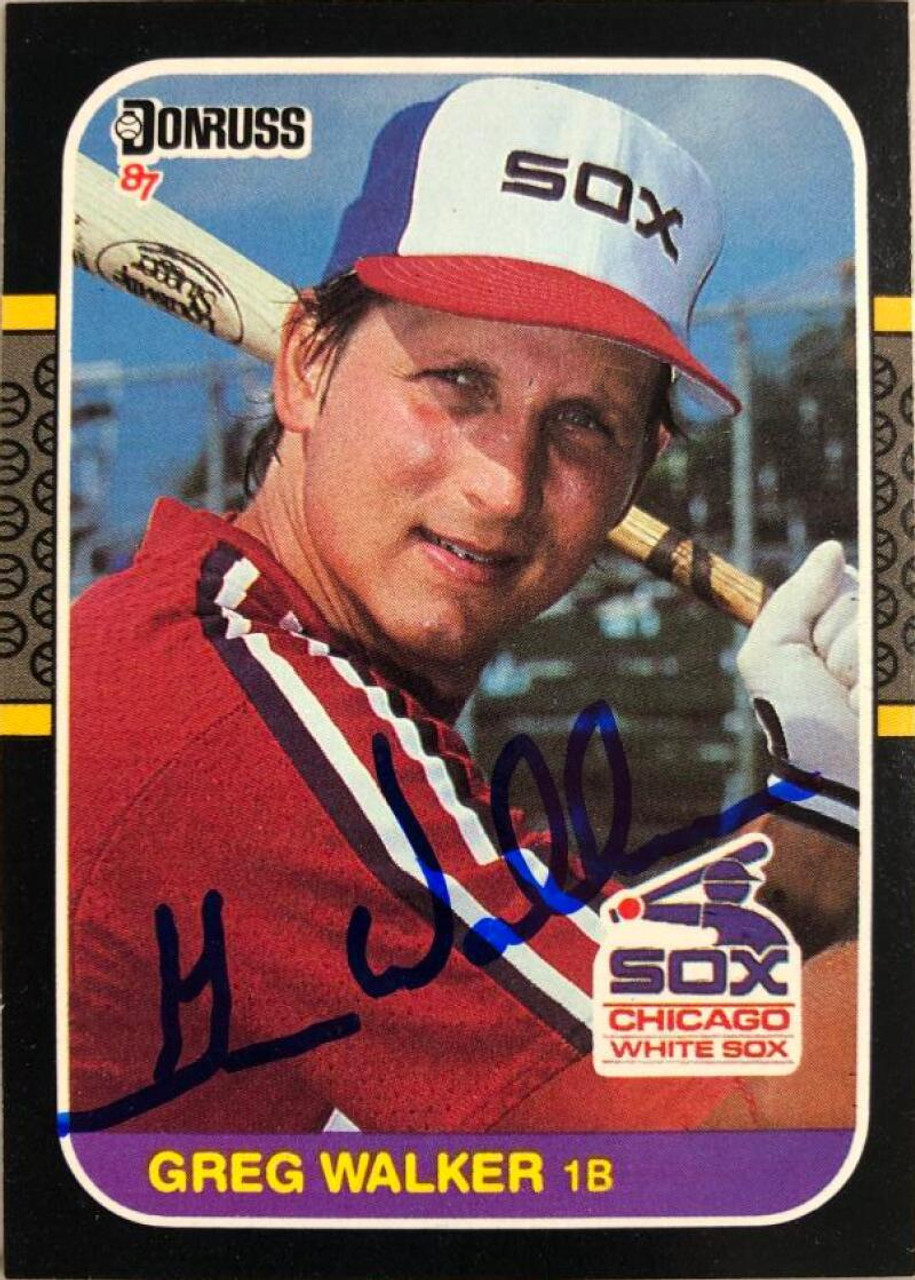 Greg Walker autographed baseball card (Chicago White Sox) 1987 Donruss #59