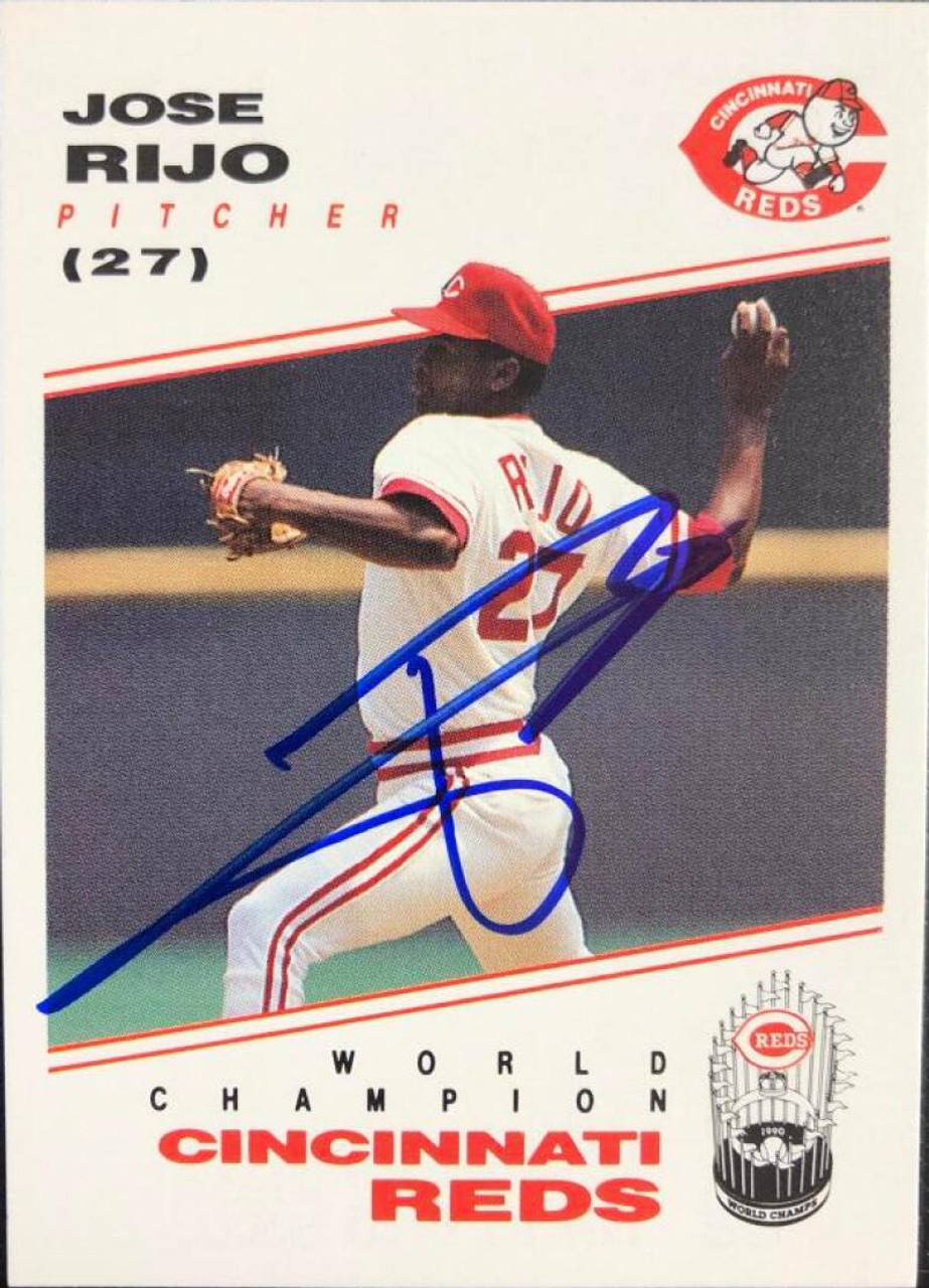 Jose Rijo Autographed 1988 Kahn's Cincinnati Reds #NNO - Under the