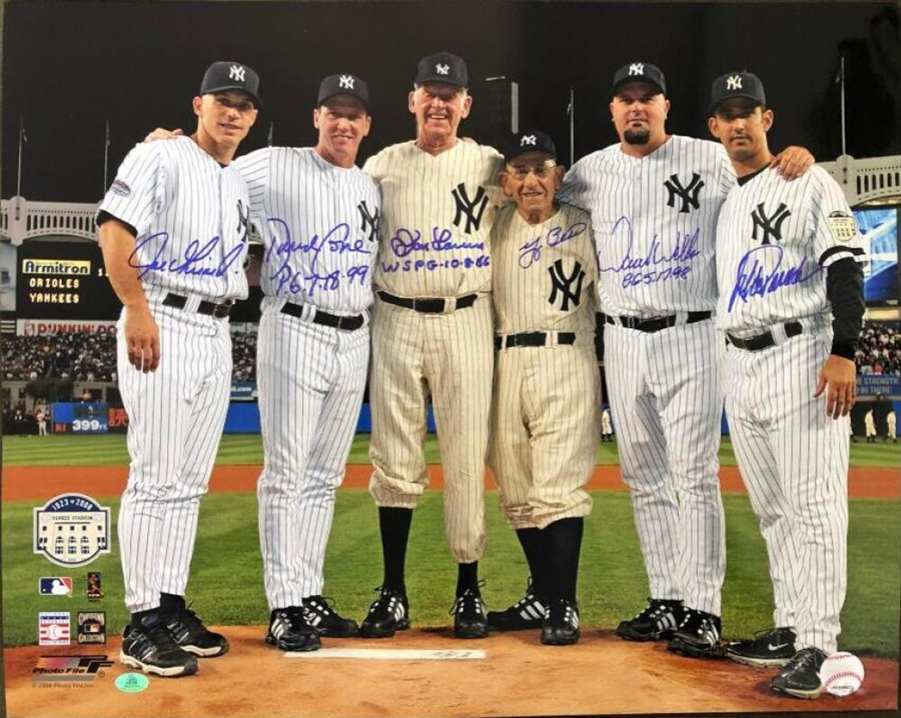 Yankees Perfect Game Pitchers/Catchers Autographed 16 x 20 Photo Larsen