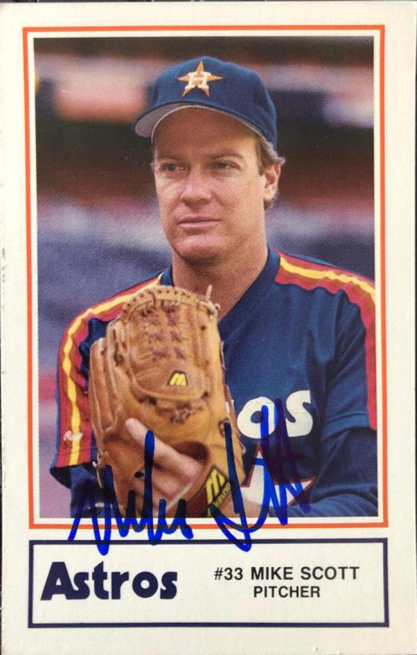 Mike Scott Autographed 1988 Score Card #335 Houston Astros SKU #188397