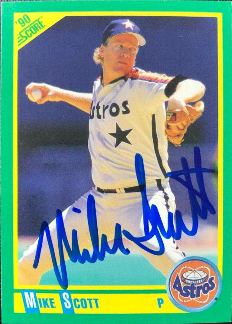 Mike Scott Signed 1990 Bowman Baseball Card - Houston Astros