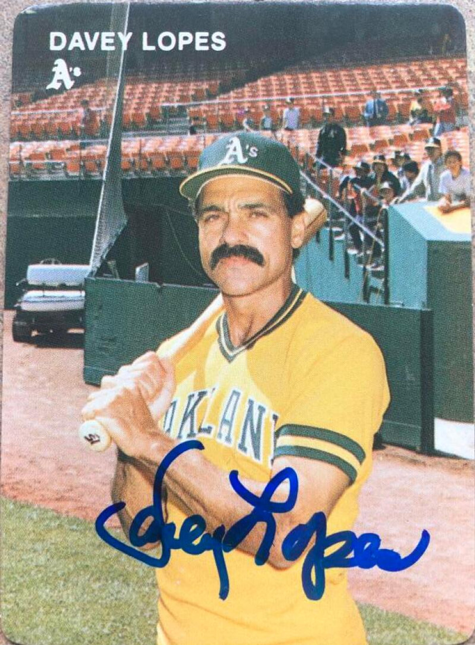 Signed Davey Lopes Photograph - SD Padres