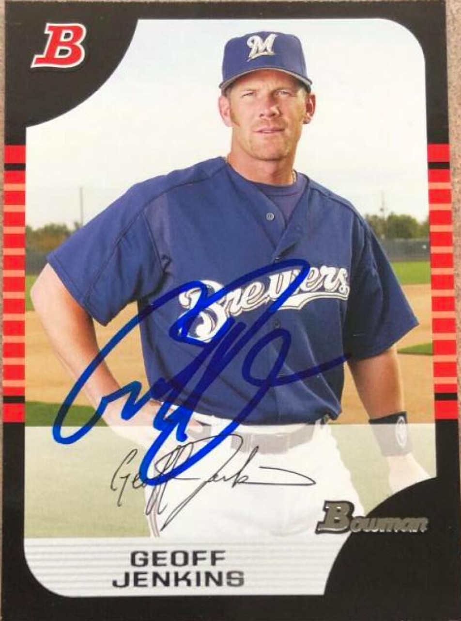 Geoff Jenkins autographed Baseball Card (Milwaukee Brewers