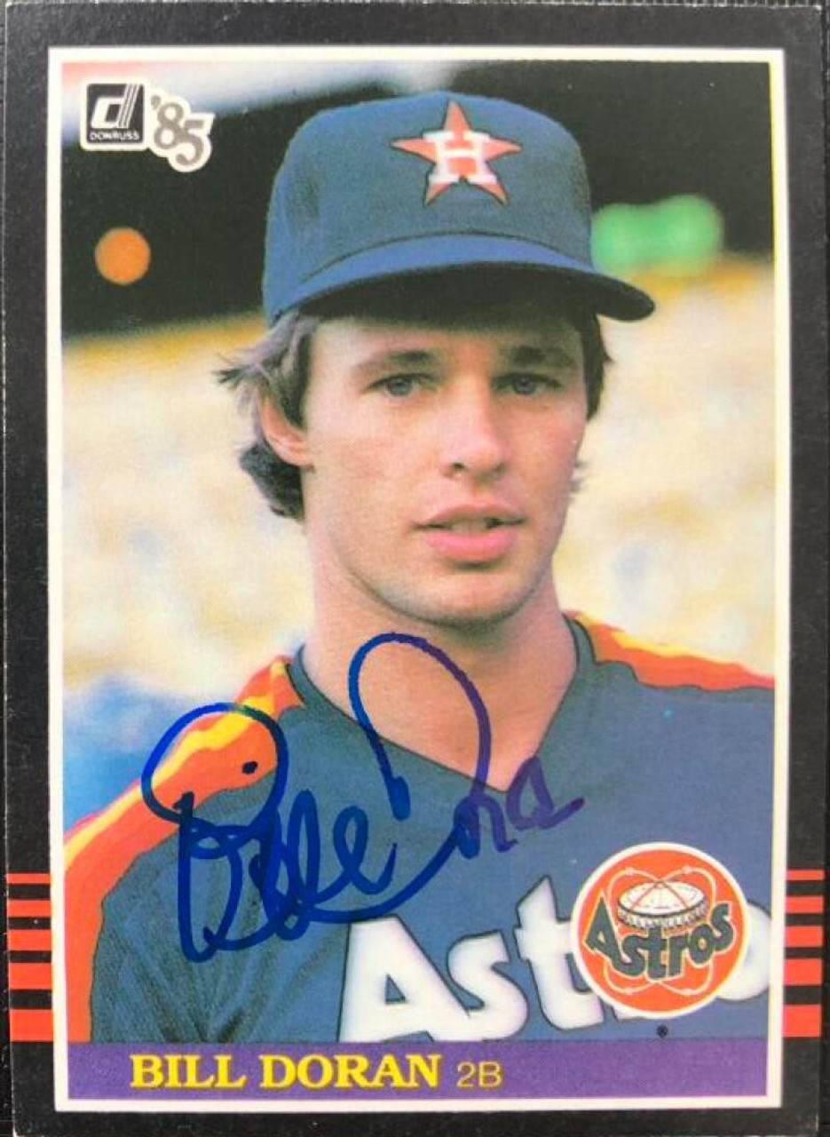 Bill Doran Signed 1985 Fleer Baseball Card - Houston Astros