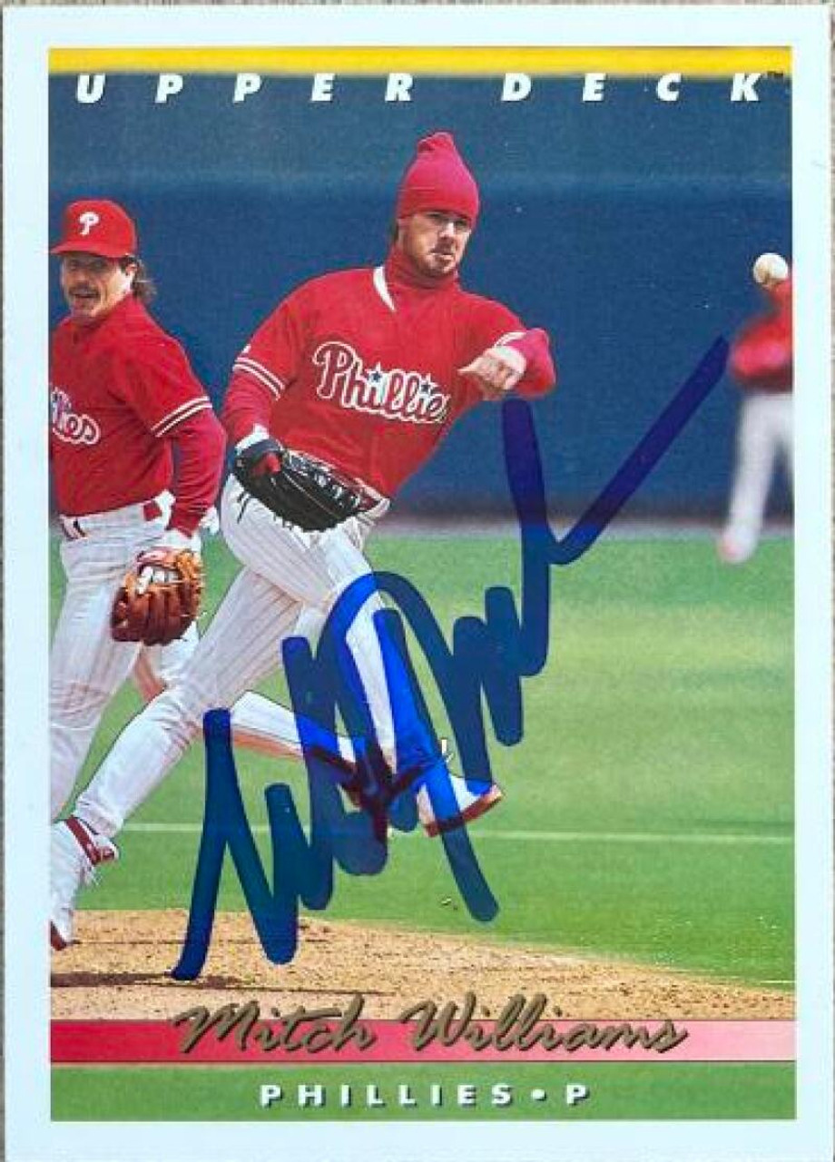 Mitch Williams autographed Baseball Card (Philadelphia Phillies) 1991 Upper  Deck #769