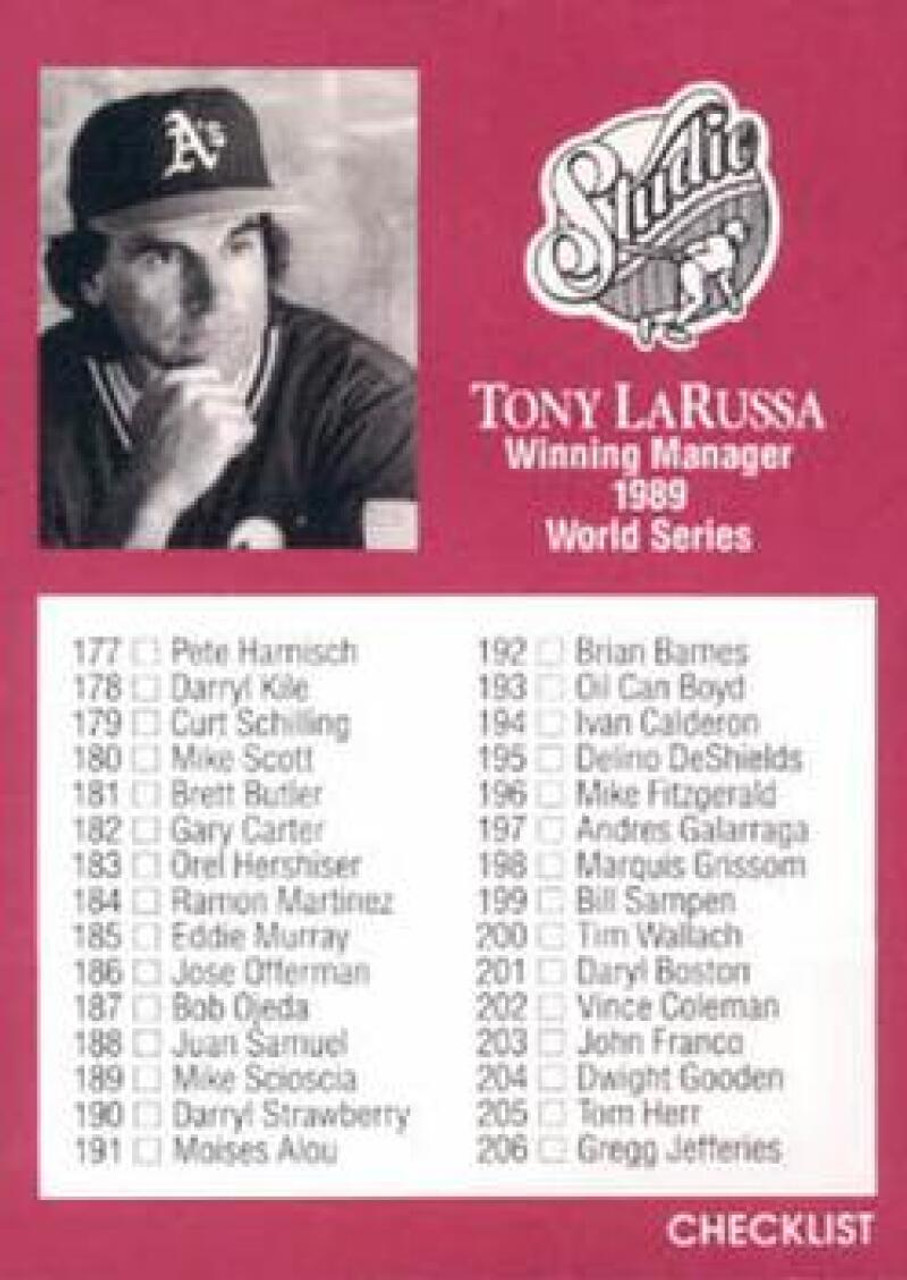 Tony LaRussa 1988 Topps #344 Baseball Card (Oakland Athletics)